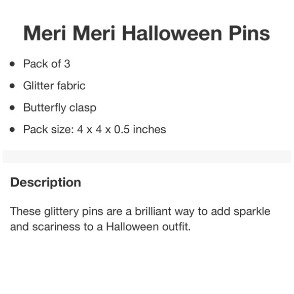 Meri Meri Halloween Pins - Picture 5 of 5